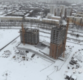 Ход строительства дома 1 в ЖК Голос Заря -