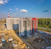 Ход строительства дома В.1, 2 этап в ЖК Краснопольский -
