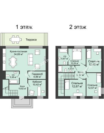 4 комнатный коттедж 149 м² - КП Донской