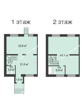 4 комнатная квартира 95,5 м² в Микрогород Стрижи, дом 3 типа