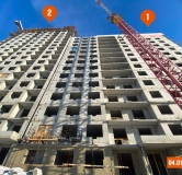 Ход строительства дома 1 в ЖК Лотос -