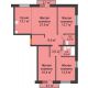 4 комнатная квартира 99,9 м² в ЖК Горки, дом 1 очередь - планировка