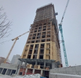 Ход строительства дома 1 в ЖК Расцветай на Кропоткина -