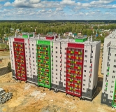 Ход строительства дома 9 в ЖК Вишневая Горка -