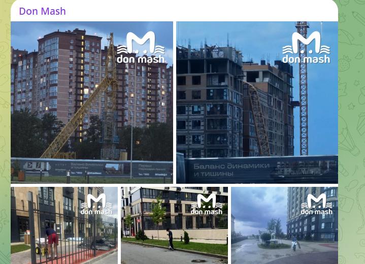 Во время урагана в Ростове на новостройку рухнули два строительных крана - фото 1