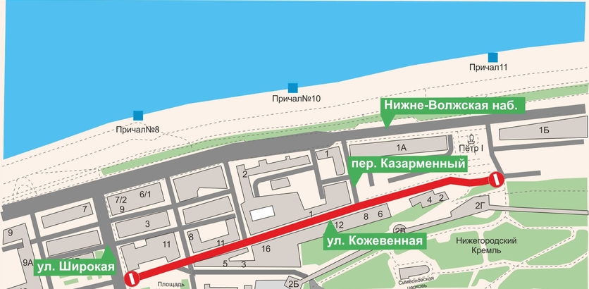 Кожевенную улицу перекроют в Нижнем Новгороде до 15 августа - фото 1