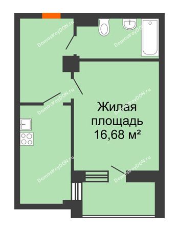 1 комнатная квартира 40,81 м² в ЖК Сокол Градъ, дом Литер 1 (8)