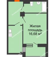 1 комнатная квартира 40,81 м² в ЖК Сокол Градъ, дом Литер 1 (8) - планировка