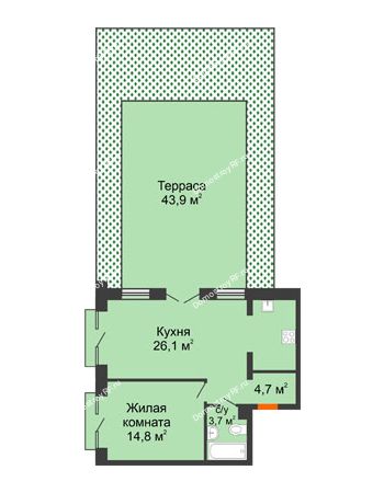 1 комнатная квартира 93,45 м² в ЖК Андерсен парк, дом ГП-5