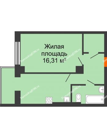 1 комнатная квартира 41,07 м² в ЖК Сокол Градъ, дом Литер 4 (5)