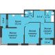 3 комнатная квартира 74,2 м² в ЖК Самолет, дом 4 очередь - Литер 22 - планировка