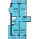 3 комнатная квартира 87 м² в Фруктовый квартал Абрикосово, дом Литер 3 - планировка