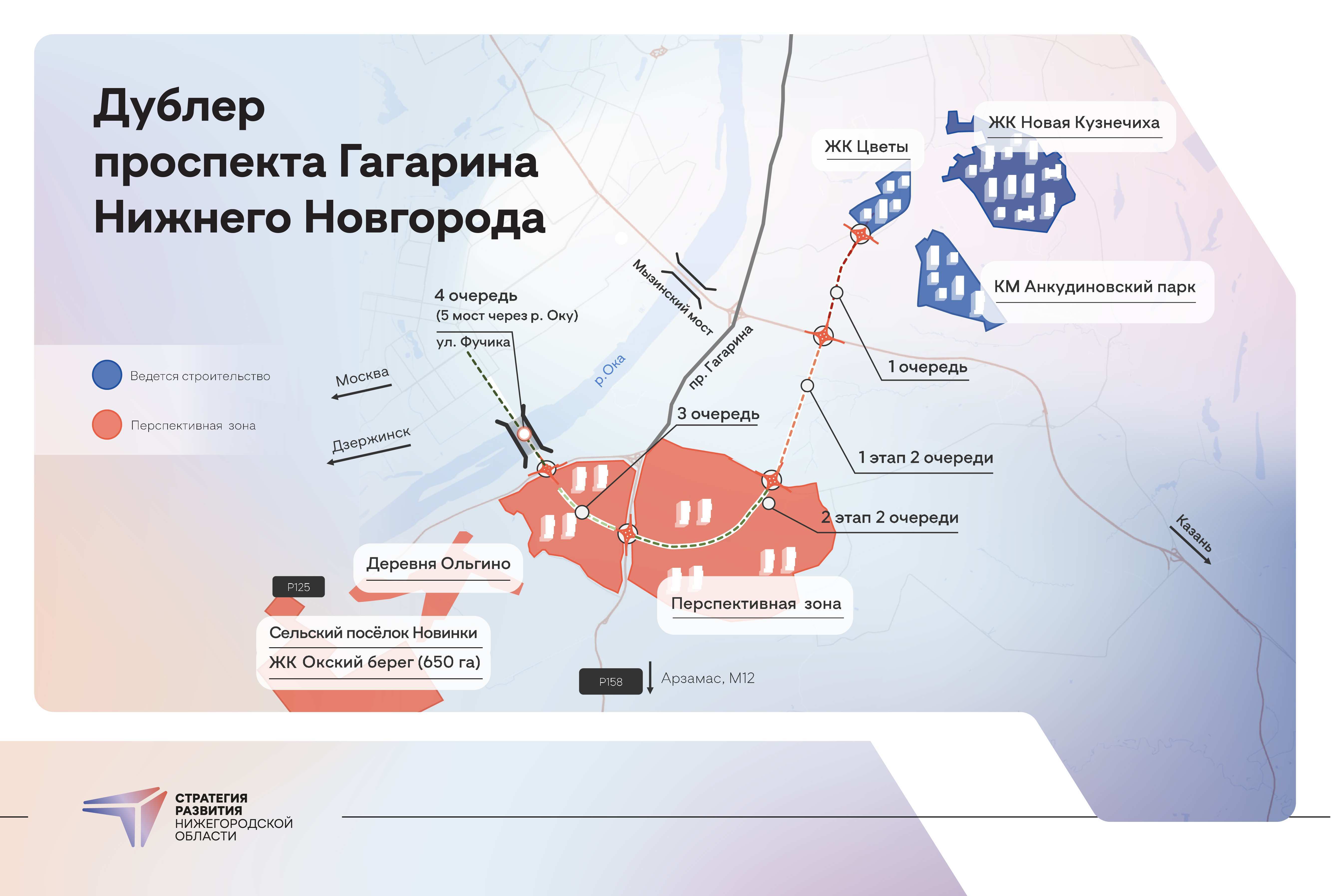 Дублер проспекта Гагарина в Нижнем Новгороде могут достроить в 2027 году в  ноябре 2023