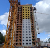 Ход строительства дома 1 в ЖК Крылья -