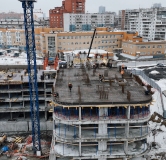 Ход строительства дома 3, секция 1-4 в ЖК Беринг -