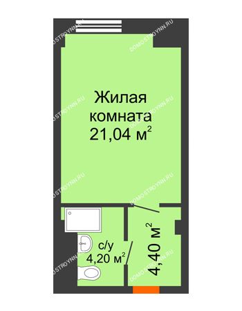 Студия 29,64 м² - Апарт-Отель Гордеевка