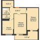 2 комнатная квартира 68,7 м² в ЖК Fresh (ЖК Фреш), дом Литер 2 - планировка