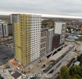 Ход строительства дома 107, корпус 1 (ГП-74) в ЖК Беринг -