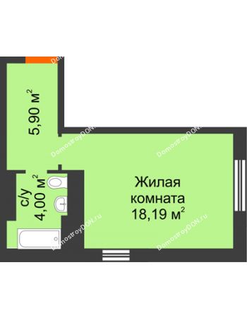 Студия 28,09 м² - ЖК Левенцовский