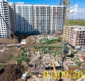 Ход строительства дома 12б в Микрорайон Нанжуль-Солнечный -
