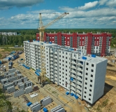 Ход строительства дома 49а в ЖК Вишневая Горка -
