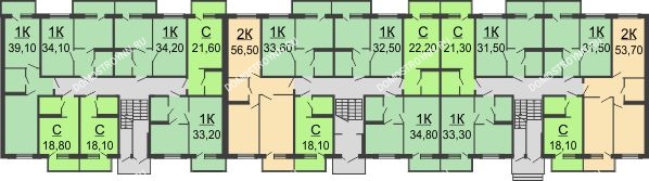Планировка 1 этажа в доме № 8 в ЖК Мега