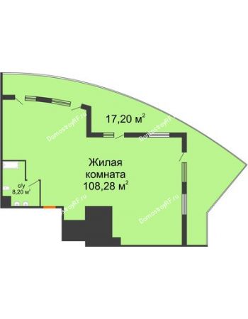 Студия 133,68 м² в ЖК Элегант, дом Литер 11